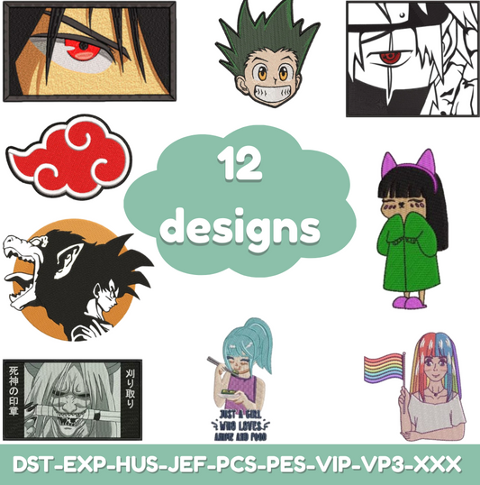 Anime Embroidery Bundle