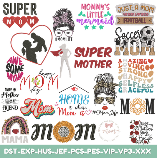 Mom Embroidery Bundle – Celebrate Love & Care