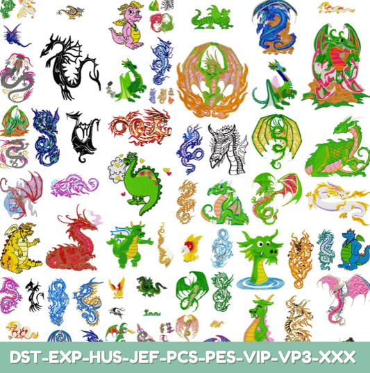 Asian & Dragon Embroidery Bundle